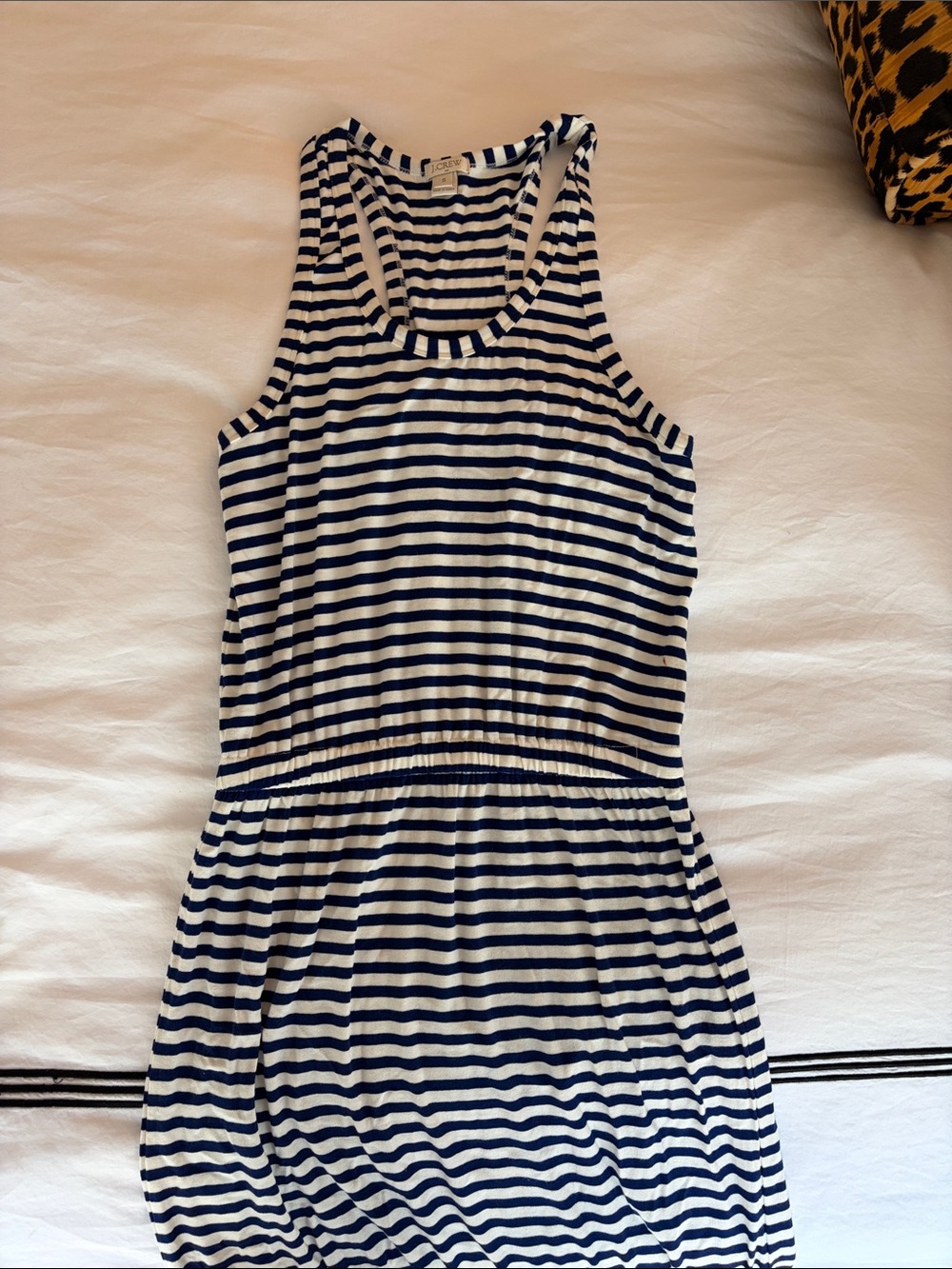 J. Crew Navy and White Striped Maxi Tank Dress- size small